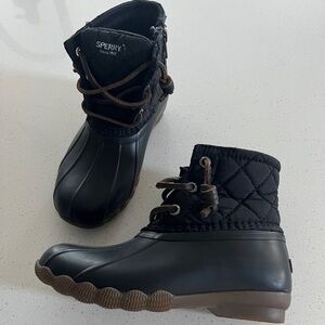 Sperry Black and Brown Kids Boots